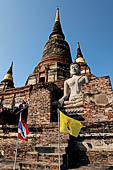 Ayutthaya, Thailand. Wat Yai Chai Mongkhon, the colossal bell-shaped chedi. 